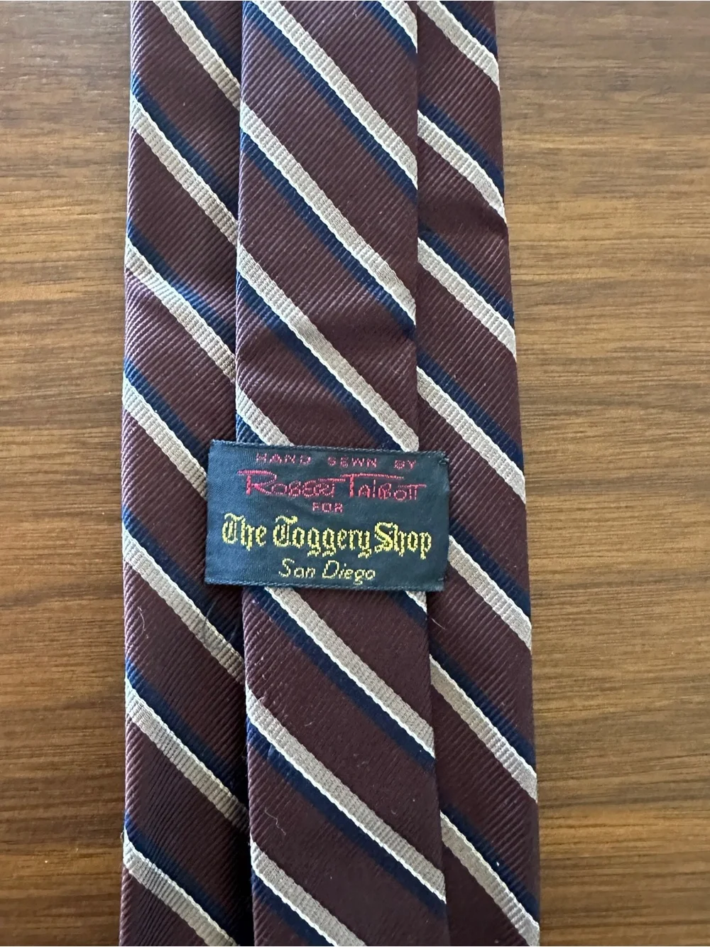 Robert Talbott Burgundy Stripe Tie